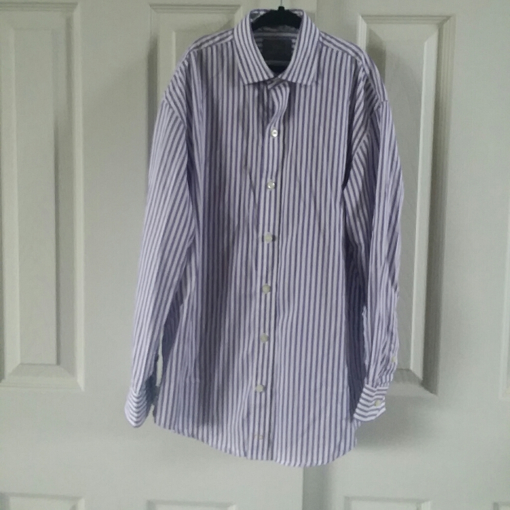 Thomas Dean Boys Striped Button Down Shirt
